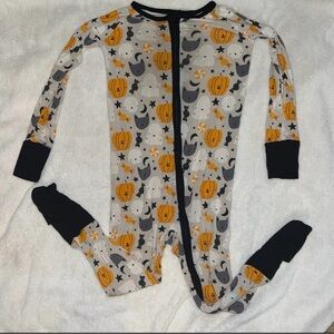 Little Sleepies Pumpkin and Cat Kids Footie